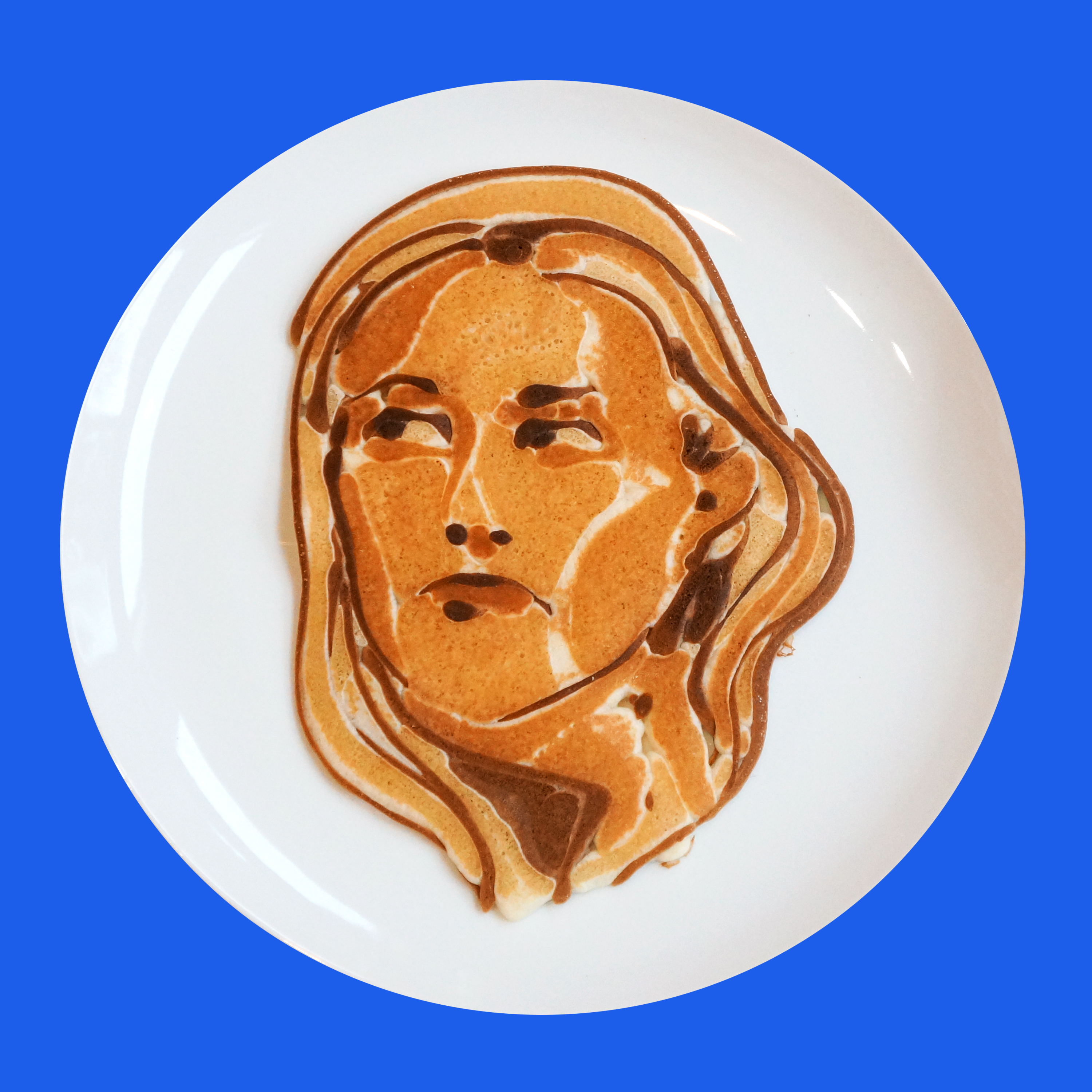 Nathan Shields creates pancake portraits of famous faces for NOW TV, Reese Witherspoon from Big Little Lies