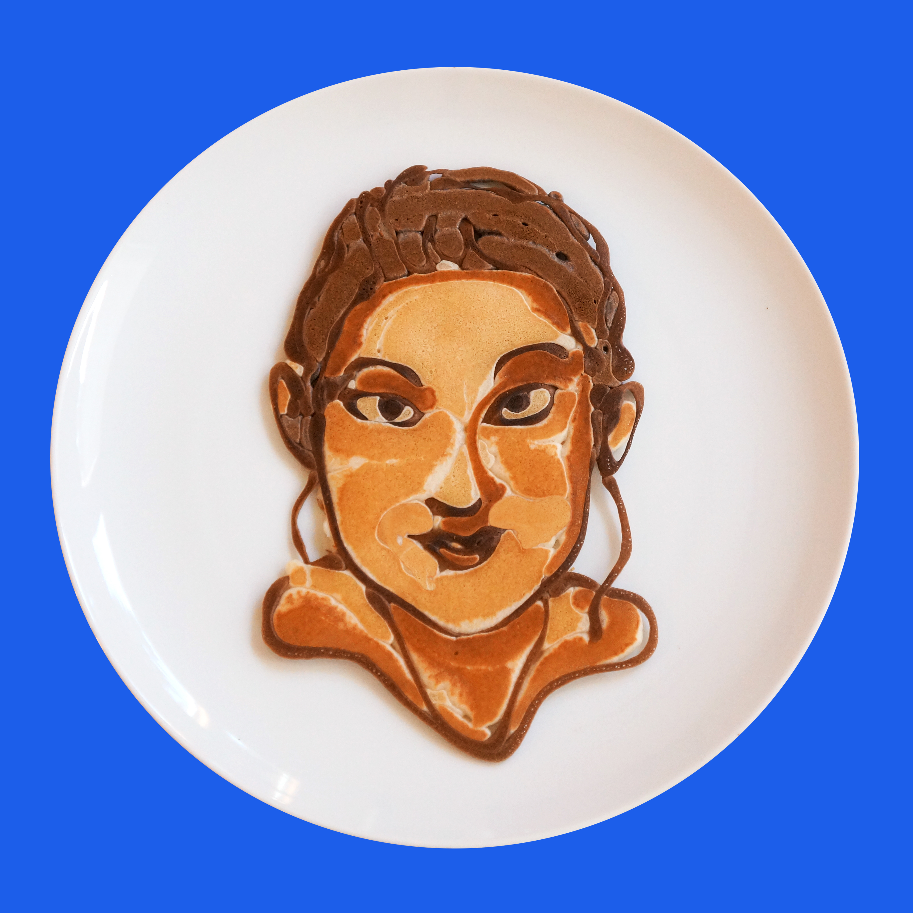 Nathan Shields creates pancake portraits of famous faces for NOW TV, Shailene Woodley from Big Little Lies